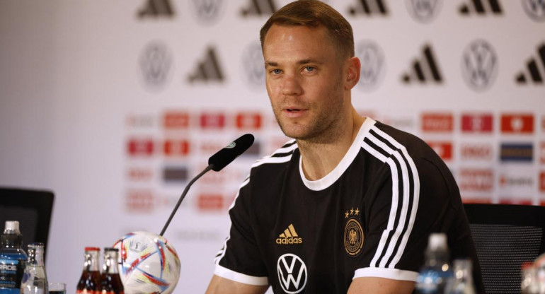 Manuel Neuer; conferencia de prensa de Alemania. Foto: Reuters.