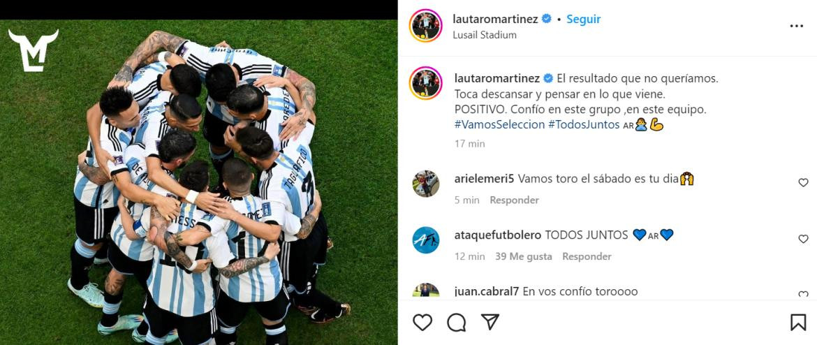 Lautaro Martínez. Foto: Instagram.