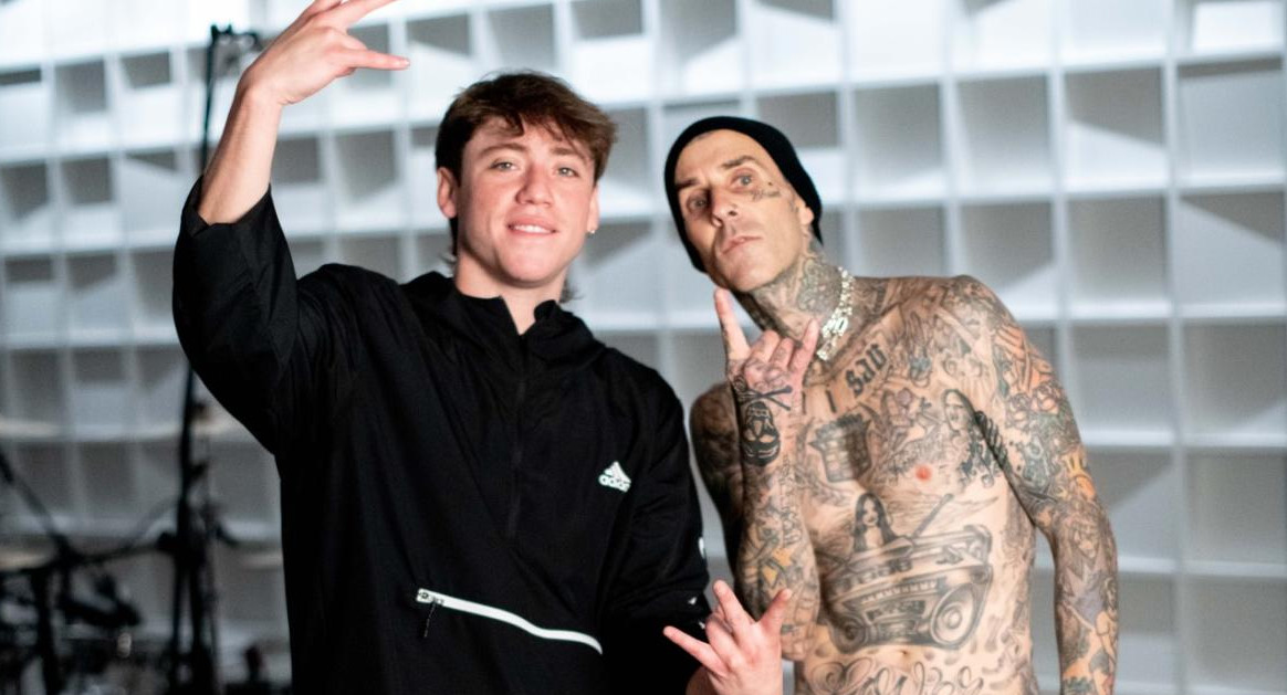 Paulo Londra y Travis Barker. Foto: Rolling Stone