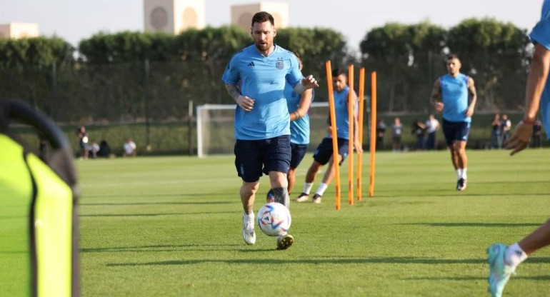 Lionel Messi, Selección Argentina, entrenamiento, NA