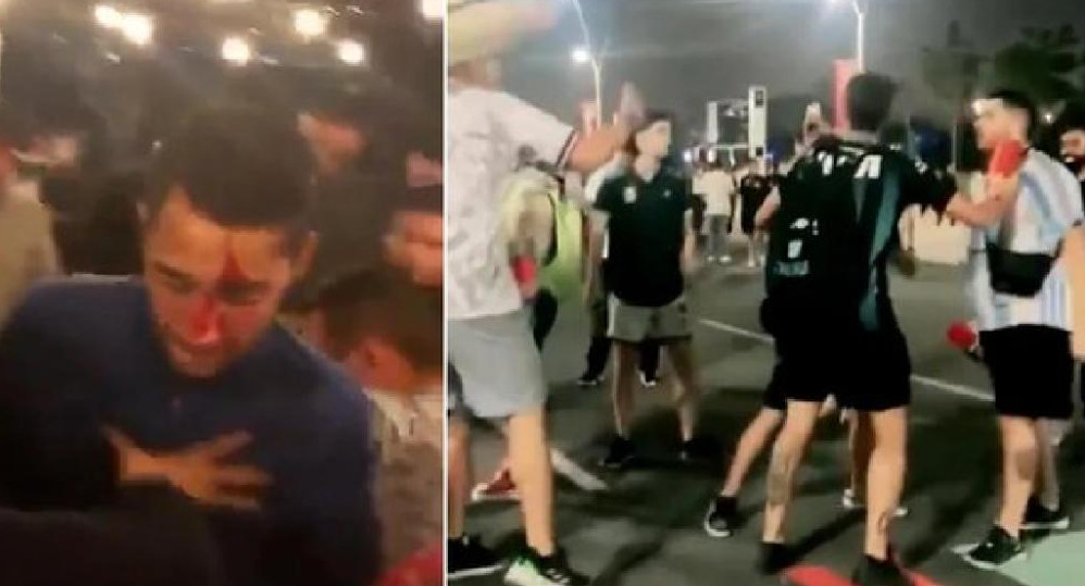 Incidentes entre hinchas de Argentina y México. Foto: captura de video