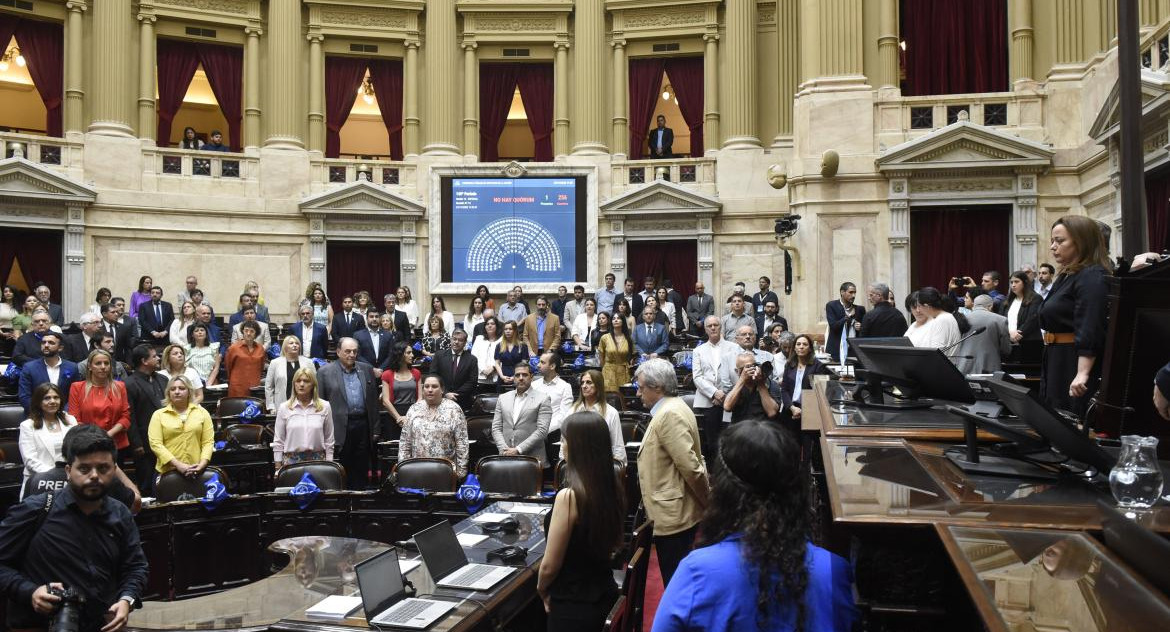 Homenaje a Hebe de Bonafini en la Cámara de Diputados. Foto: Telam.