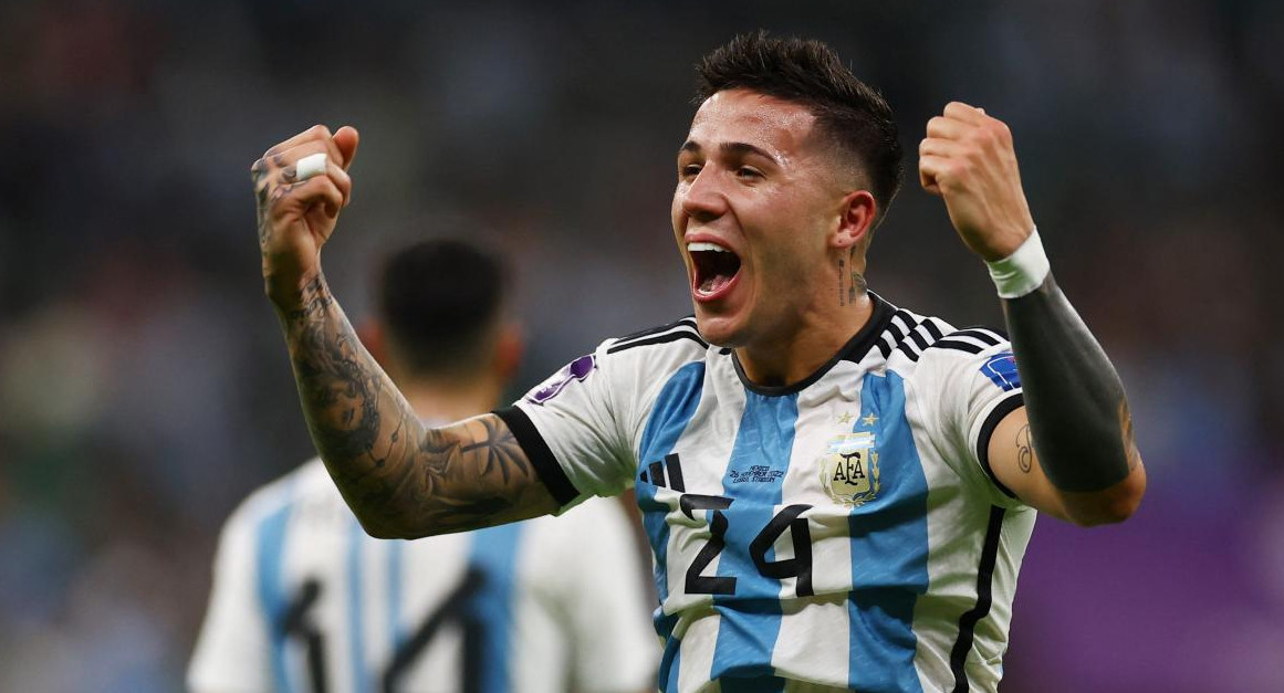 Enzo Fernández; Argentina-México; Qatar 2022. Foto: Reuters.