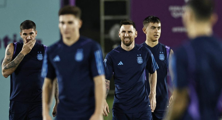 Selección Argentina entrenando Foto Reuters