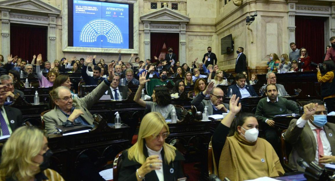 Bloque de Frente de Todos. Foto: NA.