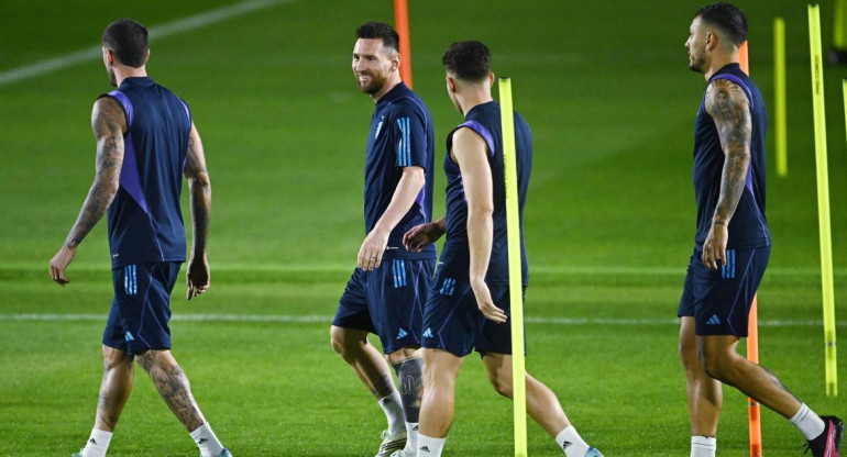 Entrenamiento de la Selección argentina. Foto: NA.