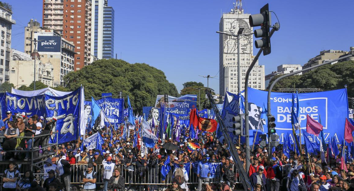 Marcha de Movimiento Evita. Foto: NA.