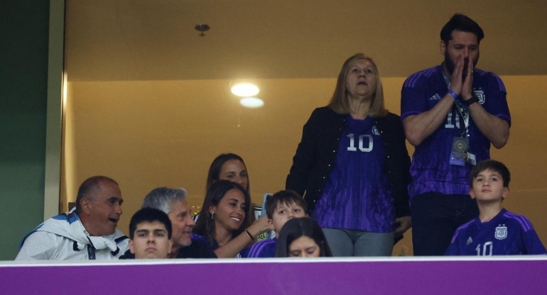 Familia de Messi en el estadio. Foto: Reuters