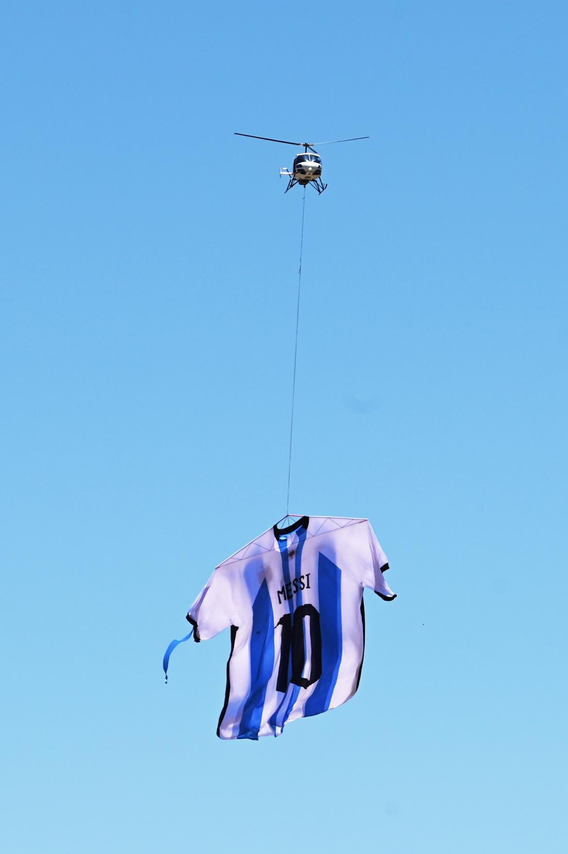 Camiseta Argentina en Rosario. Foto: Télam