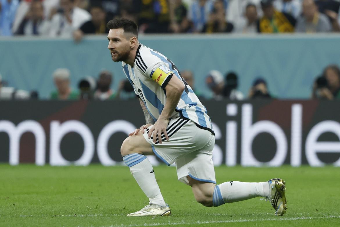 Lionel Messi en el Mundial de Qatar. Foto: EFE.