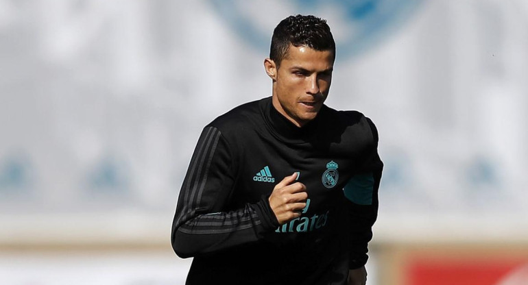 Cristiano Ronaldo en el complejo del Real Madrid.