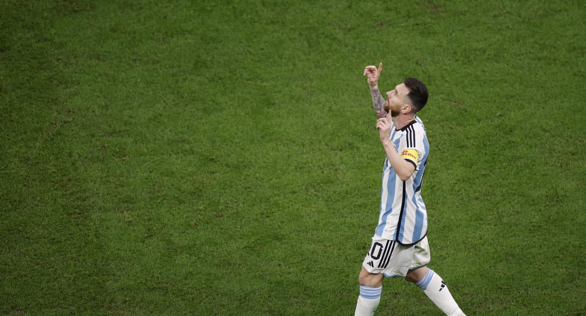 Lionel Messi en el Mundial de Qatar. Foto: EFE.