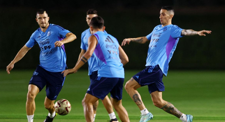 Entrenamiento de la Selección argentina. Foto: REUTERS.