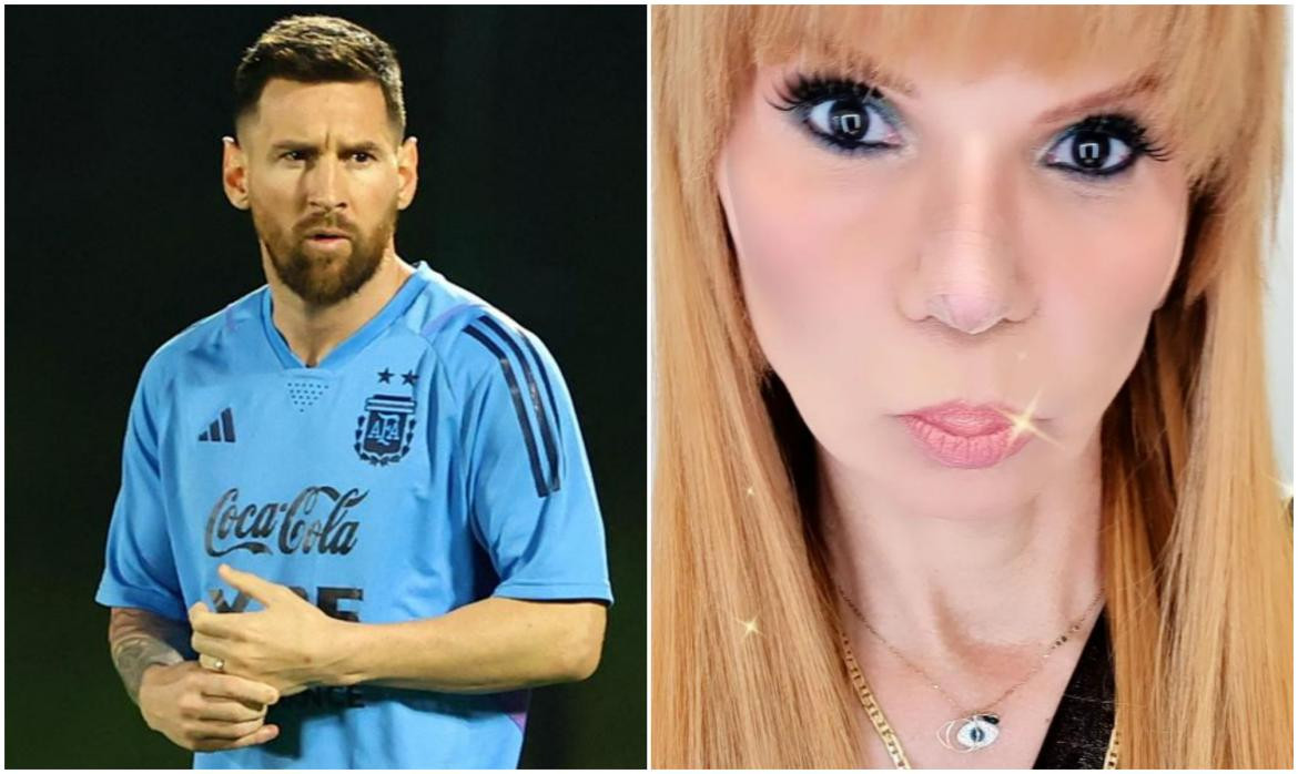 Lionel Messi y Mhoni Vidente. Fotos: Reuters/Instagram@mhoni1