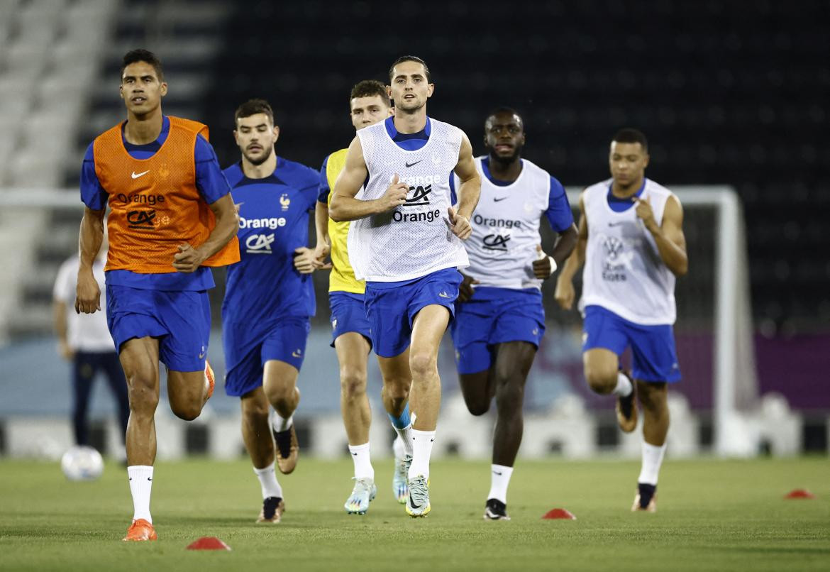 Entrenamiento de la Selección de Francia. Foto: REUTERS.