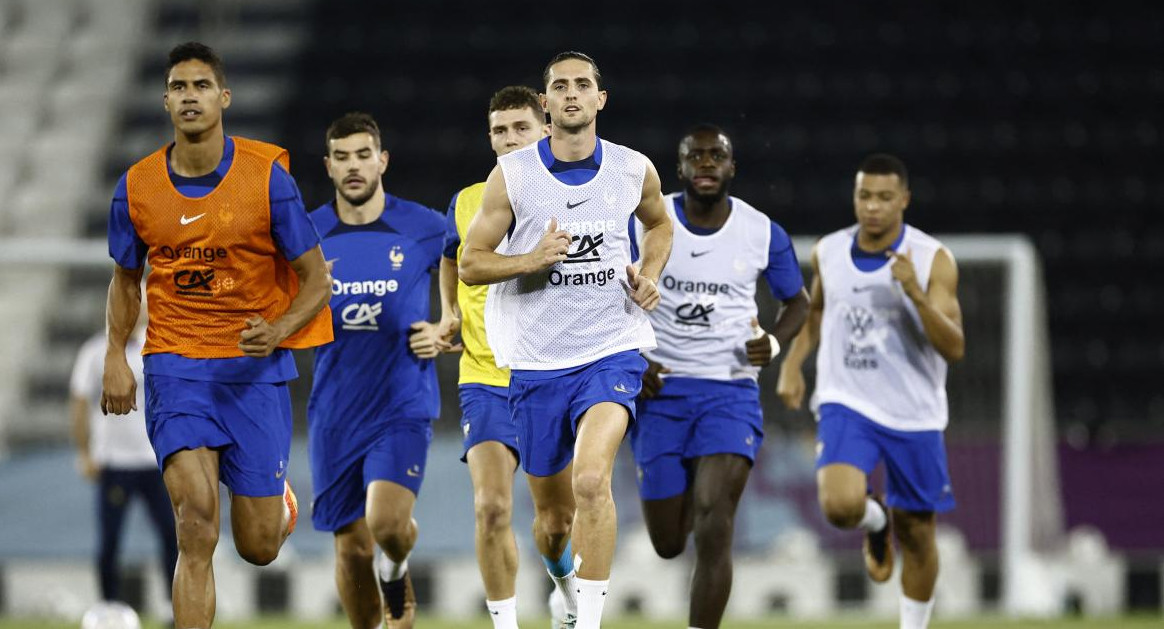 Entrenamiento de la Selección de Francia. Foto: REUTERS.