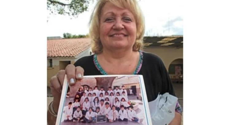 Mónica Dómina, maestra de Messi. Foto: NA.