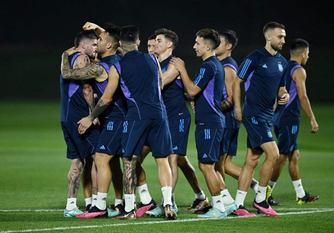 Rodrigo De Paul; último entrenamiento de Argentina. Foto: Reuters.