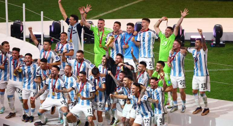 La celebración de la Selección Argentina. Foto: Reuters.