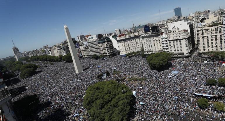 Festejos en Buenos Aires. Foto: Reuters.