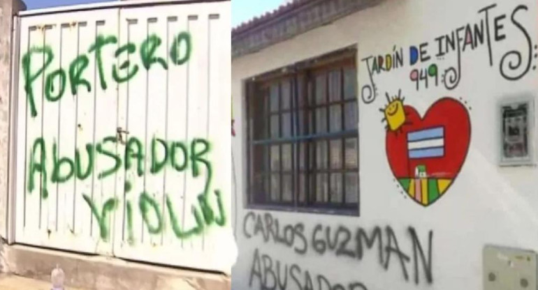 La fachada del jardín donde trabajaba el portero denunciado. Foto: NA