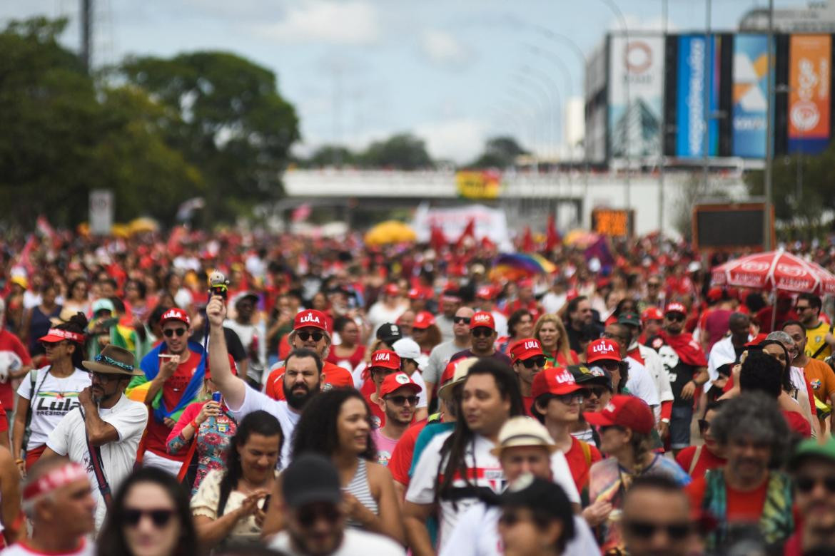 Manifestantes en apoyo a Lula. Foto: Reuters