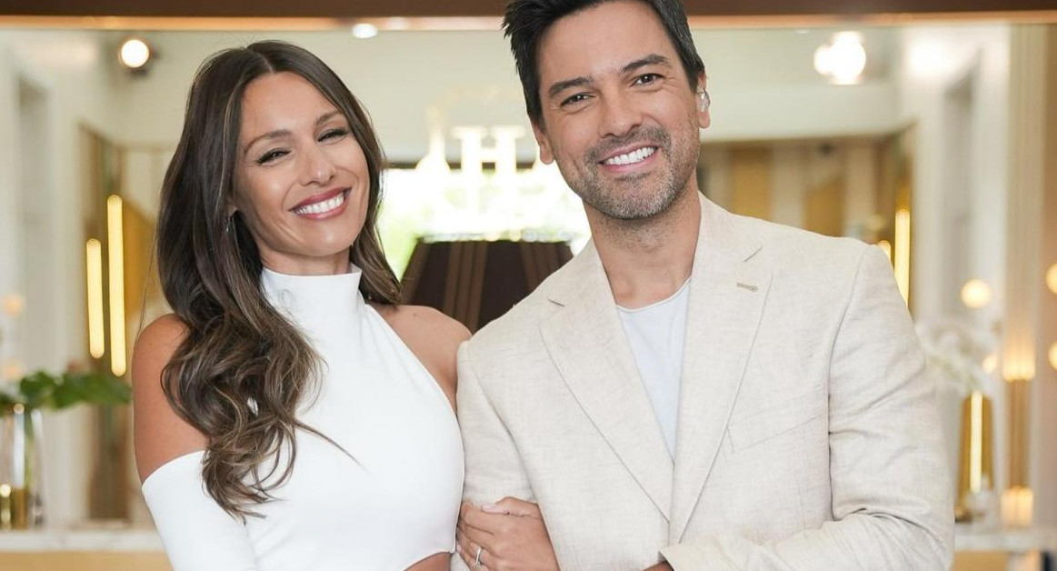 Pampita y el Chino Leunis, conductores de "El Hotel de los Famosos". Foto: Instagram/leandroleunis