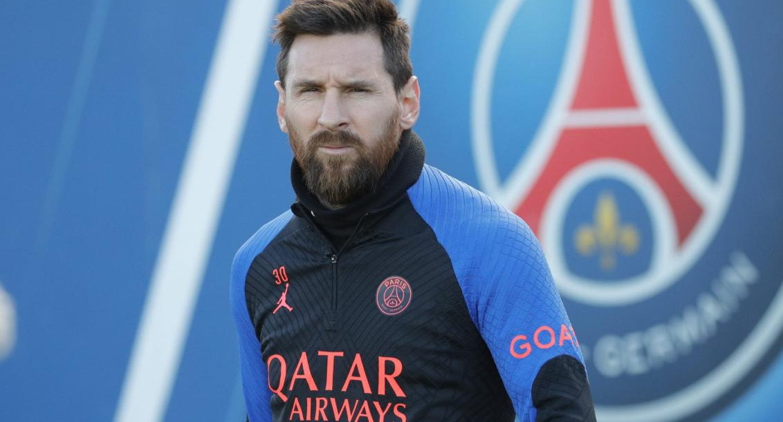 Lionel Messi en el entrenamiento del PSG. Foto: @PSG_inside.