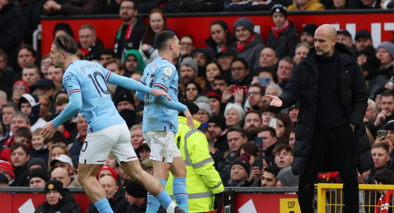 Pep Guardiola, Manchester City vs Manchester United, Premier League. Foto: REUTERS