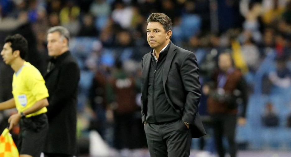 Gallardo y Galtier en el amistoso entre el PSG y el Riyadh Season Team. Foto: REUTERS.