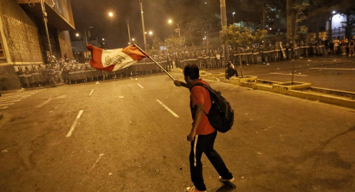 Protestas en Perú. Foto: EFE