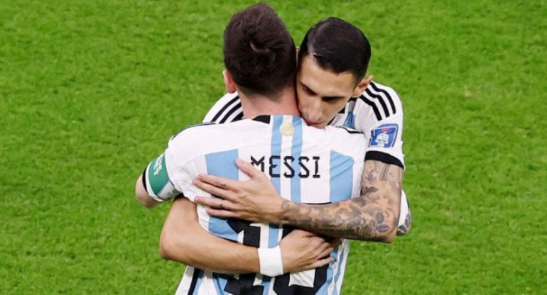 Ángel Di María y Lionel Messi, Mundial Qatar 2022. Foto: NA