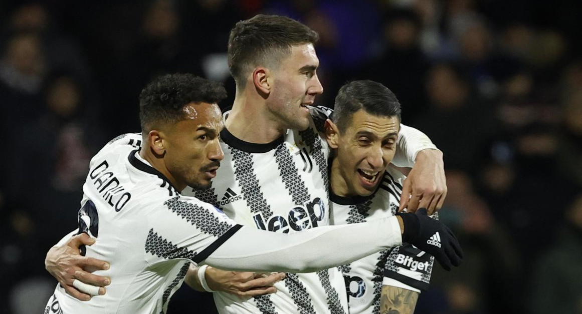 Festejo de la Juventus ante la Salernitana por la Serie A. Foto: REUTERS