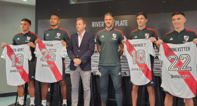 Presentación de los refuerzos de River en 2023. Foto: NA.