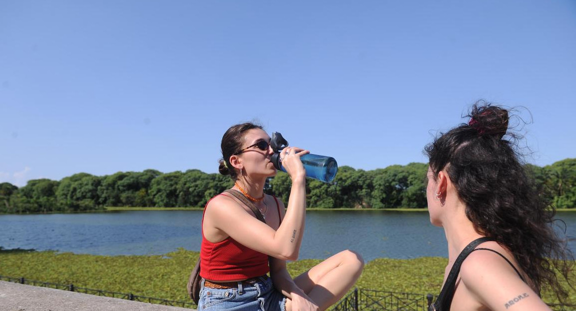 Ola de calor en Buenos Aires. Foto: Télam