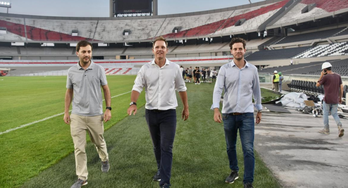 Jorge Brito en el estadio Monumental. Foto: @RiverPlate.