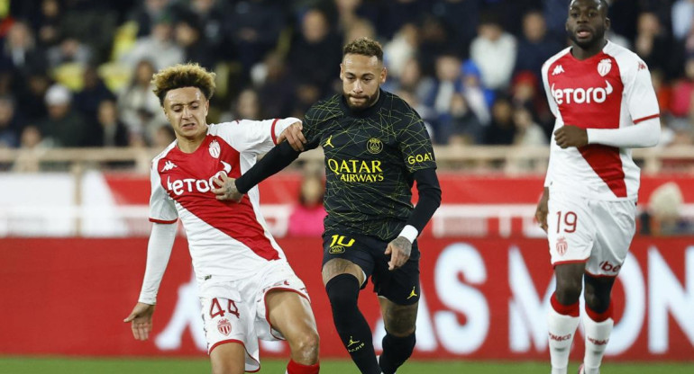 Neymar, Monaco vs PSG, Ligue 1. Foto: REUTERS