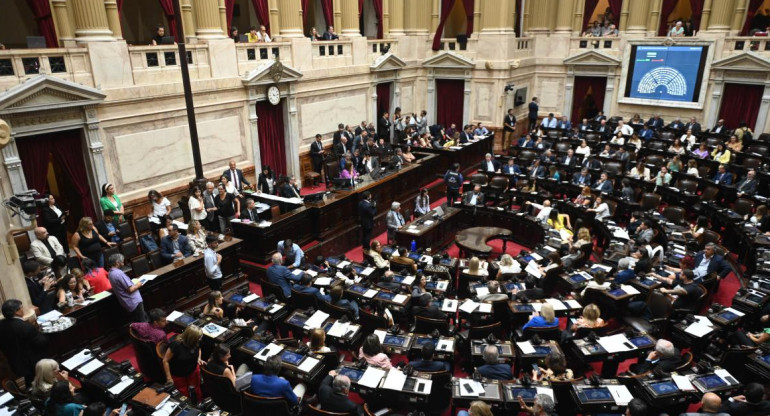 Debate en la Cámara de Diputados. Foto: Telam.