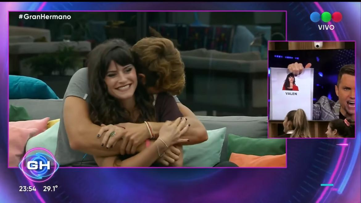 Valentina y Marcos. Foto Captura Gran Hermano.