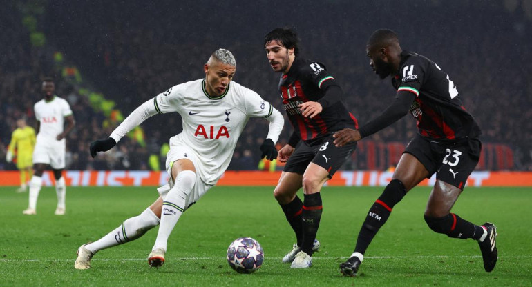 Richarlison; Tottenham vs. Milan. Foto: Reuters.