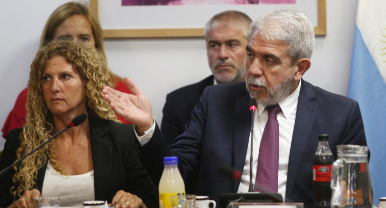 Aníbal Fernández expuso ante la Cámara de Diputados. Foto: NA.