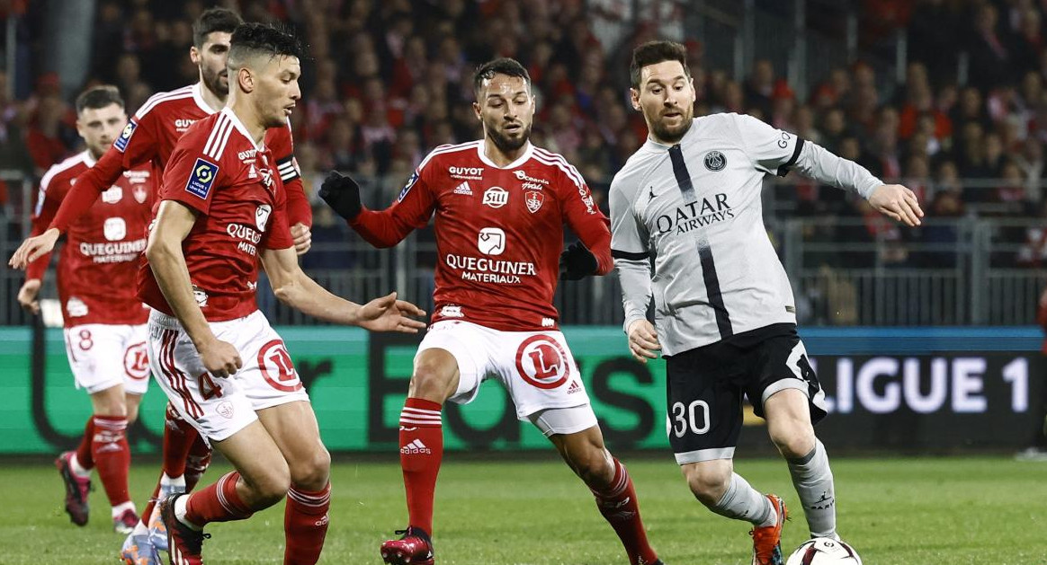 Lionel Messi, Brest vs PSG, Liga 1. Foto: REUTERS