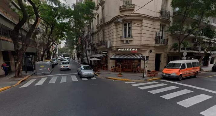 Cruce de calles en Recoleta donde balearon a un anciano para robarle el reloj.