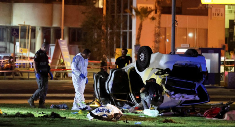 Atentado terrorista en Tel Aviv. Foto: Reuters.