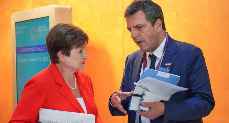 Kristalina Georgieva y Sergio Massa, FMI, NA