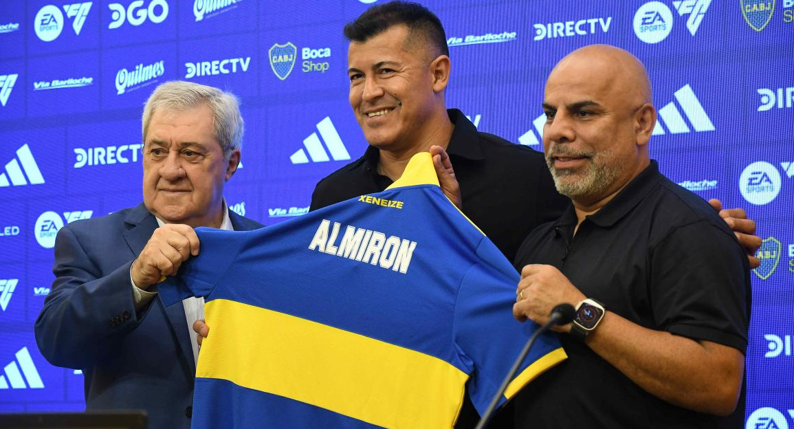 Jorge Almirón fue presentado como nuevo DT de Boca. Foto: Télam