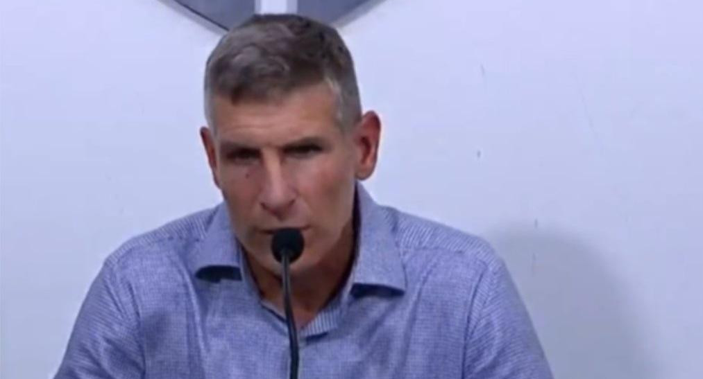 Martín Palermo en conferencia de prensa.