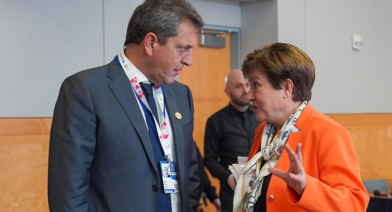 Sergio Massa y Kristalina Georgieva. Foto: Ministerio de Economía