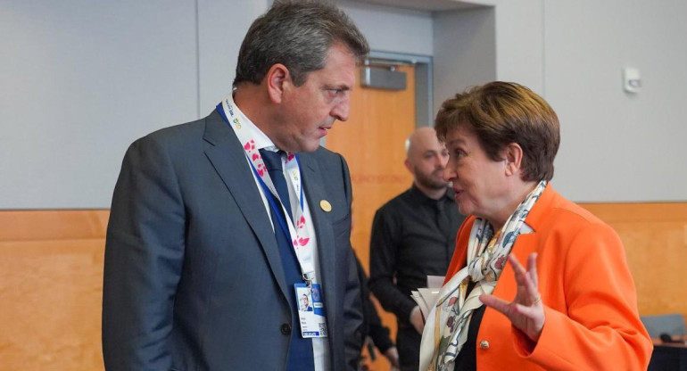 Sergio Massa y Kristalina Georgieva. Foto: Ministerio de Economía