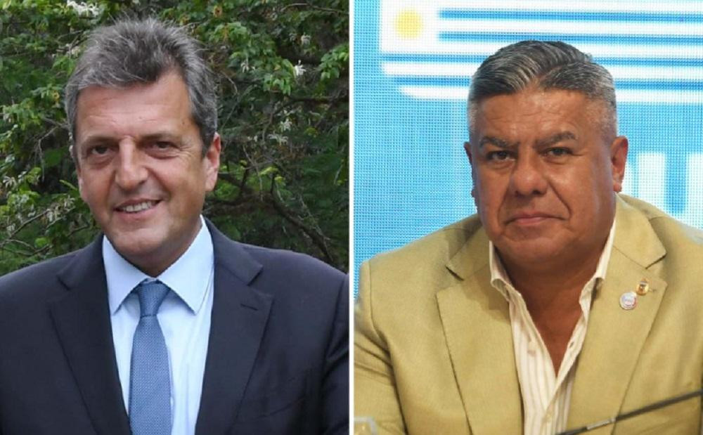 Sertgio Massa y Chiqui Tapia, Télam